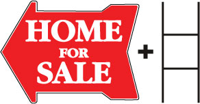 Real estate Home for Sale die cut Arrow