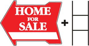 Real estate Home for Sale Arrow shape signs