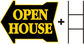 Real estate Sign Open House Arrow shape signs