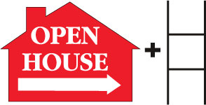 Open House signs | Die cut House for Realtors