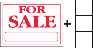 Real Estate signs | For Sale w Stand