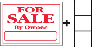 FOR SALE By Owner Sign With Stand