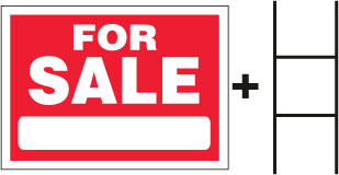 Real Estate signage | FOR SALE w Stand
