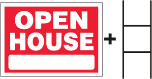 Real Estate signage | OPEN HOUSE w Stand