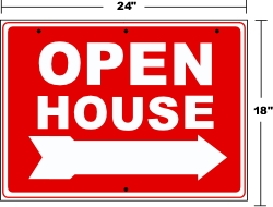 Real Estate Signs | Open House Sign RED