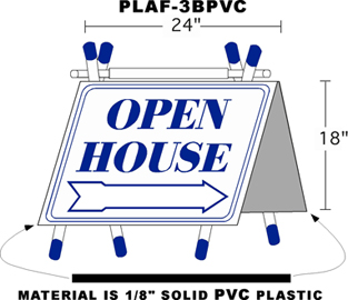 PVC plastic Realtor A Frames | A Frames Blue imprint
