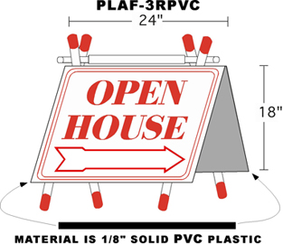 Open House A Frames | PVC plastic Realtor A Frames